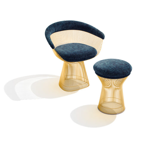 Knoll Platner Side Chair Gold Plated